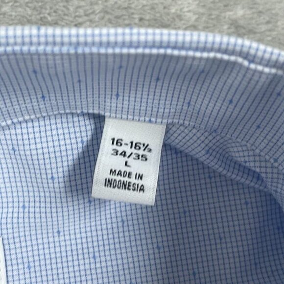 Calvin Klein Mens Wrinkle Free Stretch Dress Shirt L 16-16.5 a0019 - Picture 3 of 8